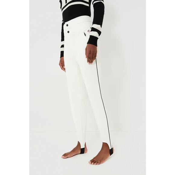 NWT Perfect Moment Women Snow Aurora Skinny Stirrup Race Pant Sz L White #1J505 - Picture 1 of 16